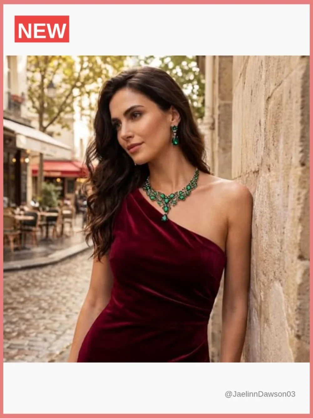 Teardrop Cluster Crystal Bridal Jewelry Set Necklace Earrings